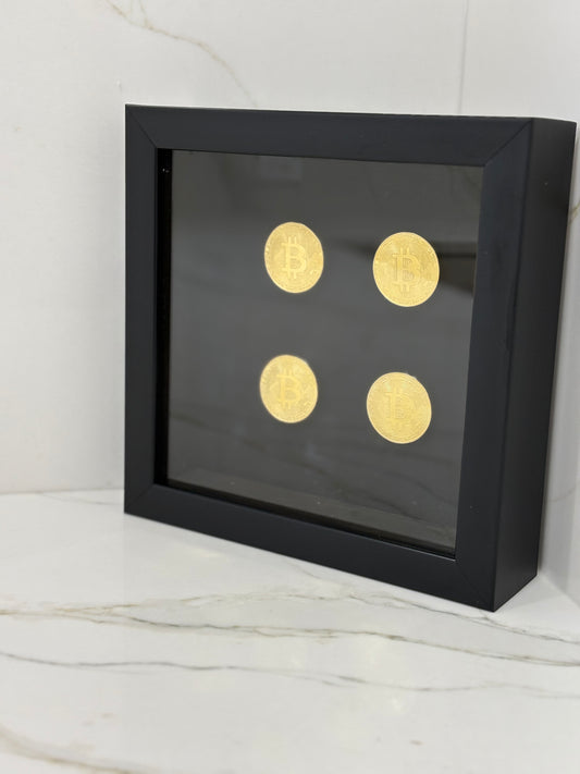 Black Framed Multi Coin  - Bitcoin