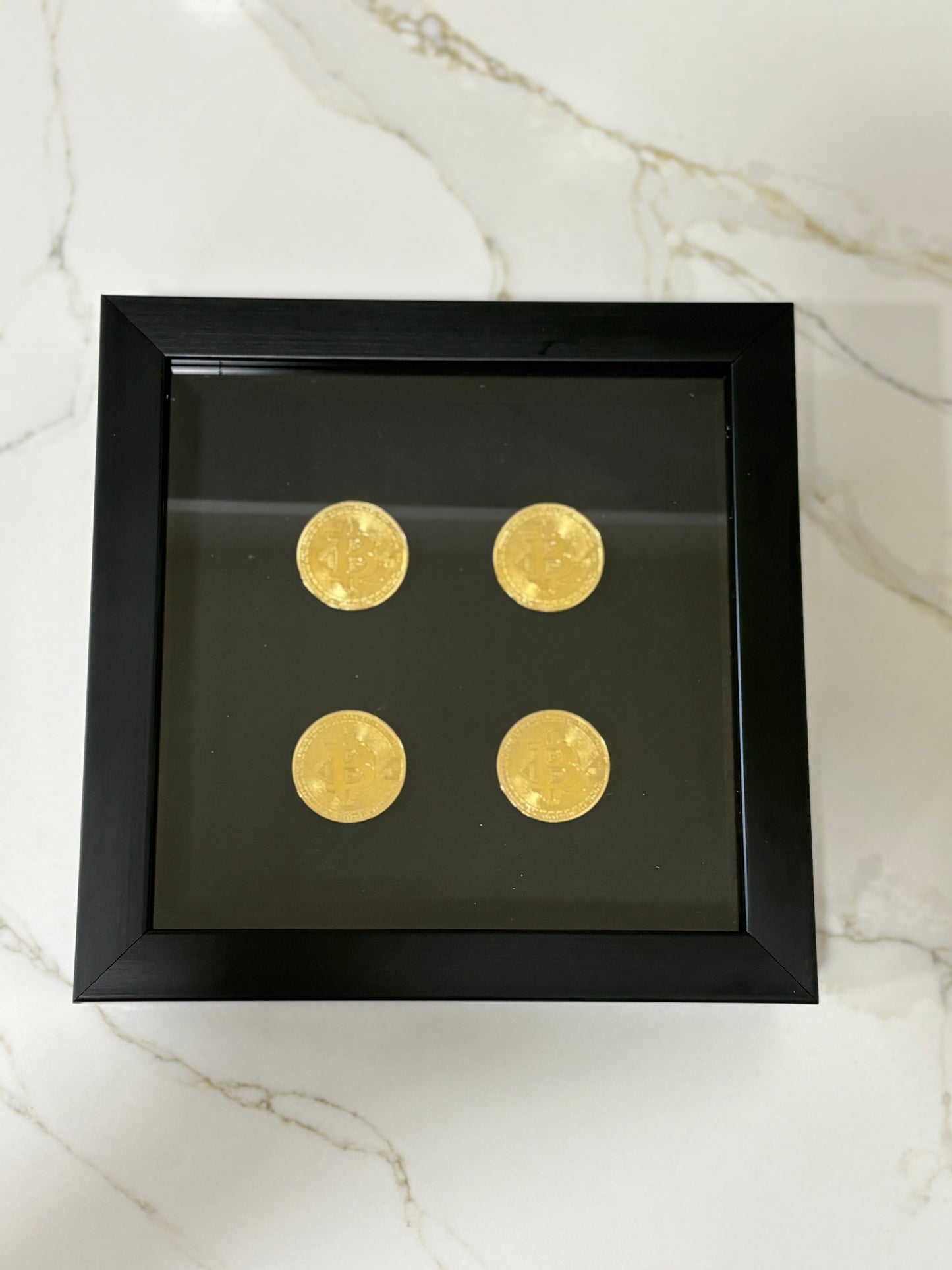 Black Framed Multi Coin  - Bitcoin