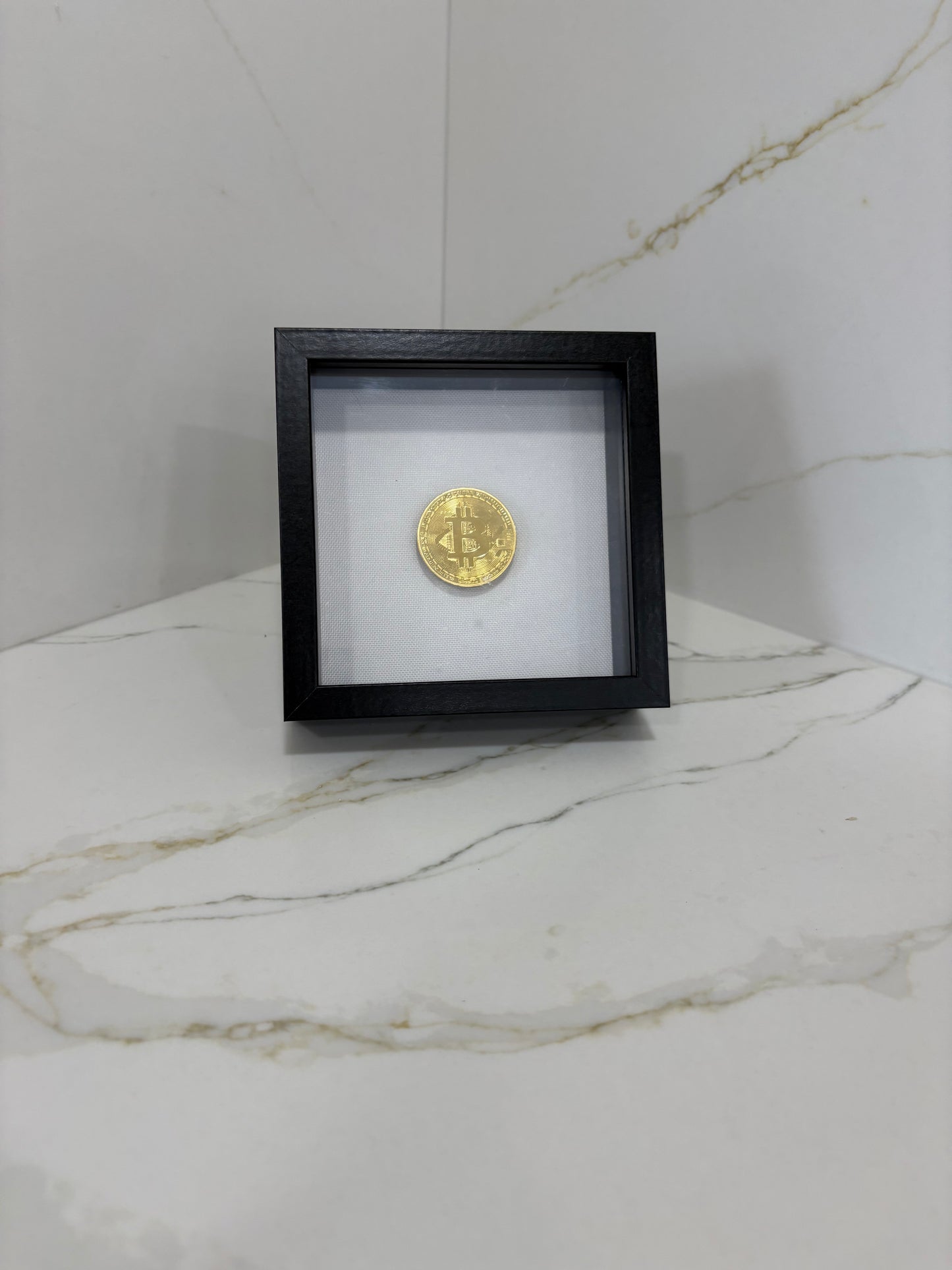 White Single Framed - Bitcoin