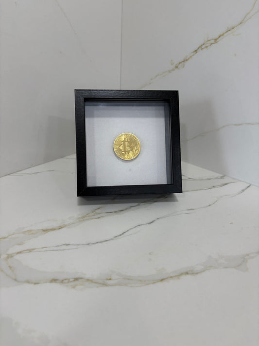 White Single Framed - Bitcoin